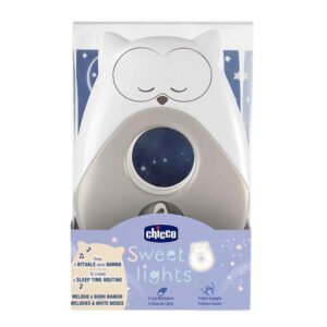 البومة المضيئة من تشيكو لغرف الأطفال مع 5 أصوات طبيعية OWL