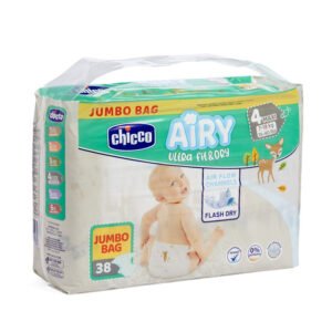حفاظات جامبو AIRY رقم 4 من 7-18 كيلو 38 قطعة