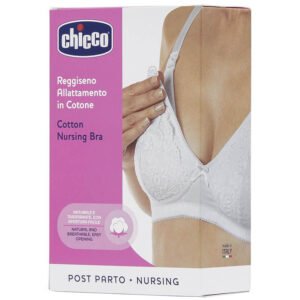 حمالة صدر لفترة الرضاعة مبطن بالقطن من Chicco أبيض مقاس 4C