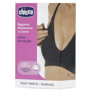 حمالة صدر لفترة الرضاعة مبطن بالقطن من Chicco أسود مقاس 4D