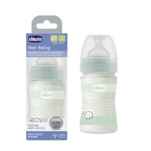 مرضعة زجاج -150- سيليكون (أخضر محايد) 0M+ Slow