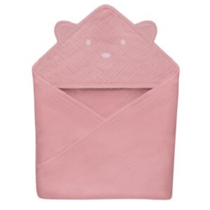 منشف حمام MUSLIN HOODED TOWEL من ليونيلو PINK BABY #حديث