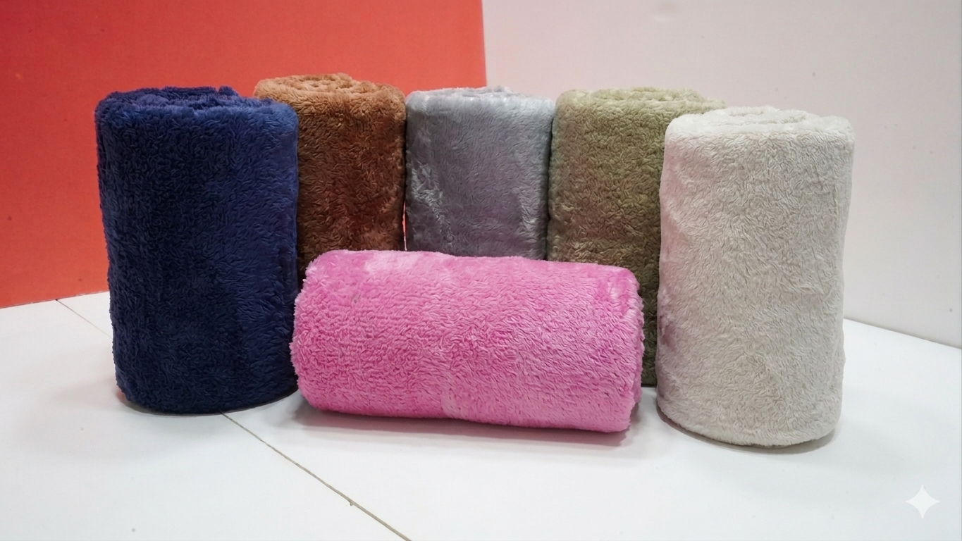 بطانية حجم صغير ملفوفة متعددة الألوان