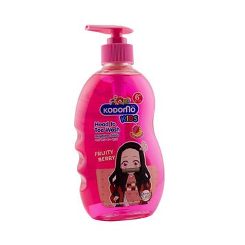 غسول كودومو كيدز "من الرأس إلى القدم" (Head to Toe Wash) بنكهة توت الفواكه بمضخة - 400 مل
