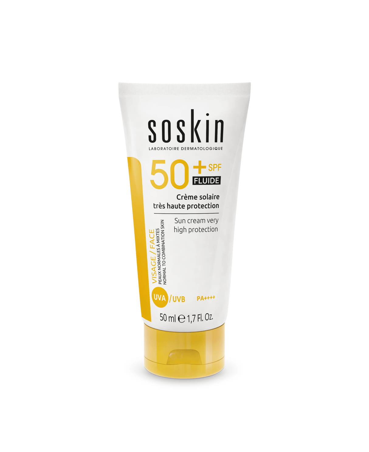 سائل (فلود) سوسكين الواقي من الشمس ذو الحماية الفائقة الملون (تينتيد) +SPF 50 للبشرة العادية إلى المختلطة - سعة 50 مل.