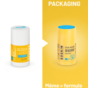 إصبع (ستيك) سوسكين الواقي من الشمس ذو الحماية الفائقة للمناطق الحساسة +SPF 50 (بالشكل الجديد) - سعة 15 غرام.