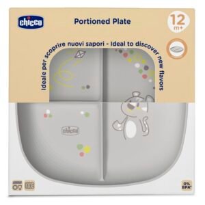 صحن أكل تشِيكُو مقسم PORTIONED PLATE رمادي +12M