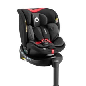 كرسي سيارة بالقاعدة NAVI I-SIZE من ليونيلو BLACK RED #حديث